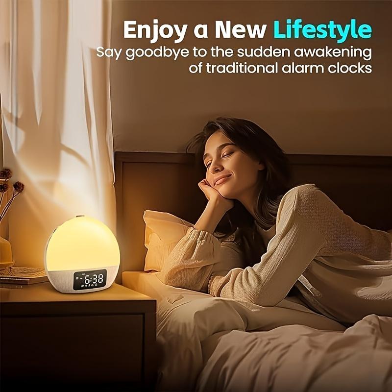 hatch alarm clock Sunrise Alarm Clock With White Noise Wake-up Light, 25 Soothing Sounds, 17 Night Lights, Wake-up Light Alarm Clock, Suitable For Bedrooms And Heavy Sleepers