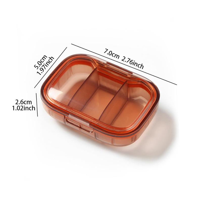 Portable Mini Pill Box, 1 Count Multi-grid Pill Storage Box, Pill Organizer, Food Storage Container for Home Kitchen, Kitchen Accessories