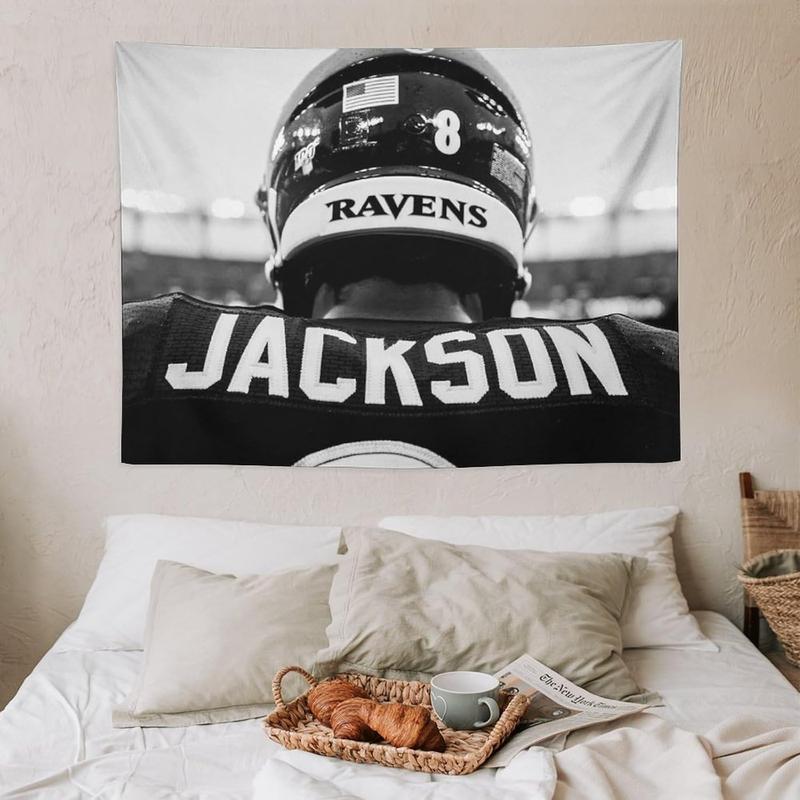 Rugby Player Lamar Jackson Tapestry Wall Tapestry Art Picture Print Modern Family Bedroom Decor Tapestries