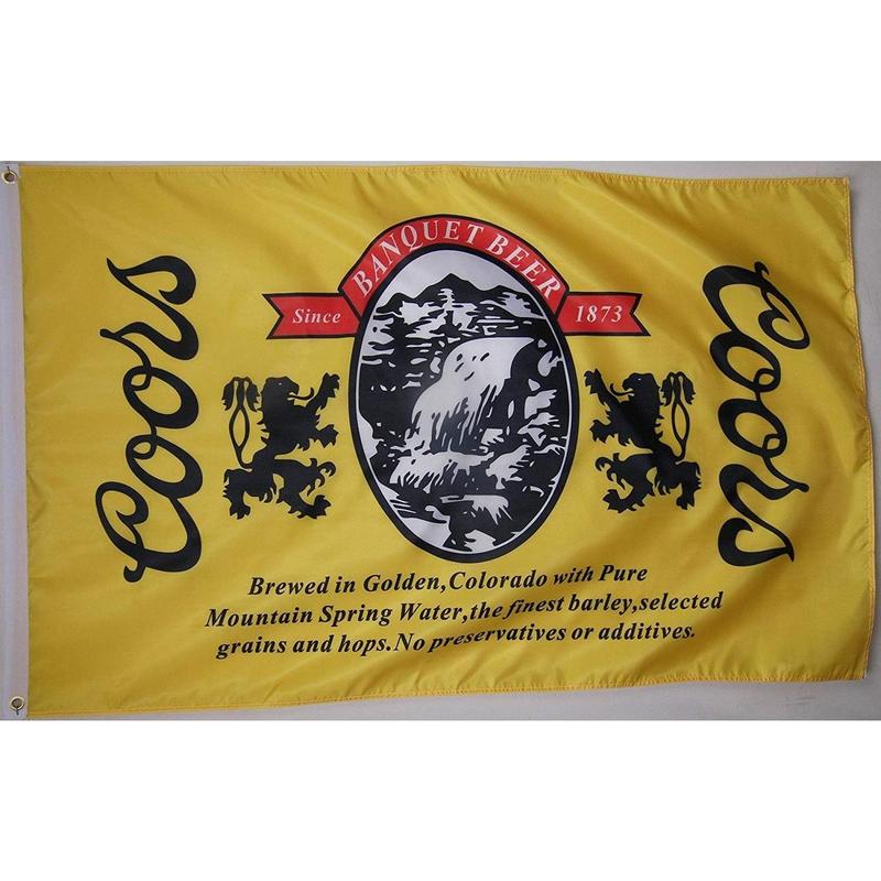 Coors The Banquet Beer Flag 3 'X 5' Deluxe Indoor Outdoor Banner Lightweight