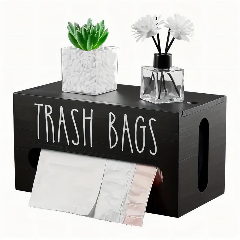 Trash Bag Storage Box, 1 Count Wall Mounted Or Desktop Trash Bag Storage Box, Home Organizer for Living Room Bedroom Bathroom, Room Accessories