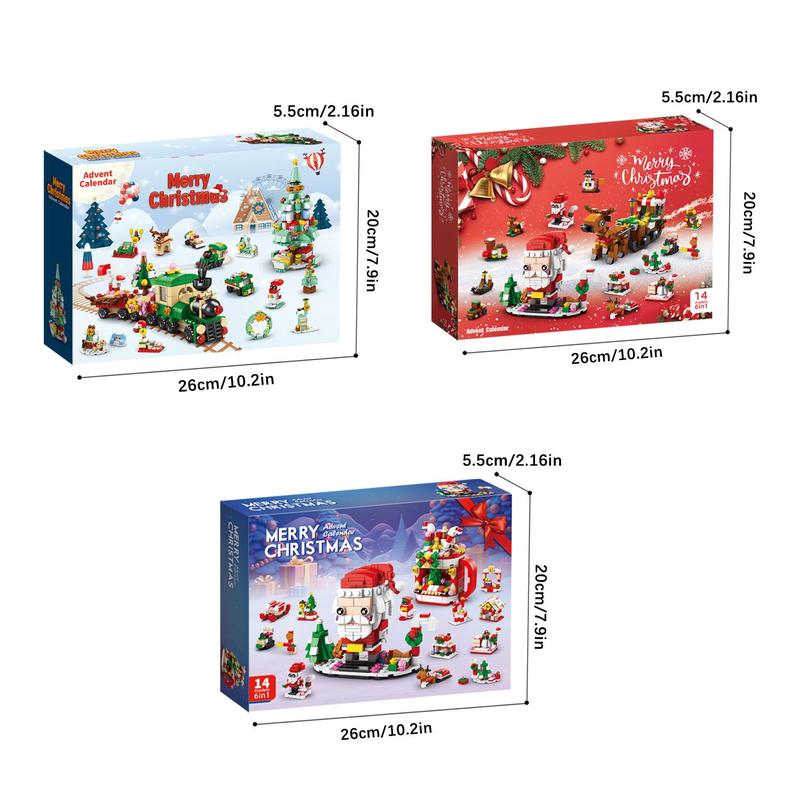 Christmas Themed Diorama Kit, 1 Set 12 Holes Advent Calendar Diorama Set for Festival Gifts, Model Building Model for Home Decor