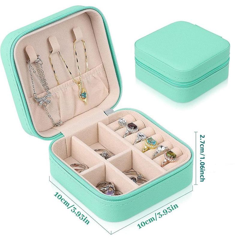 Portable Travel Jewelry Organizer, 1 Count Small Jewelry Box, Cosmetics Storage Case for Necklaces and Accessories, Perfect for Home Decor and Women on The Go