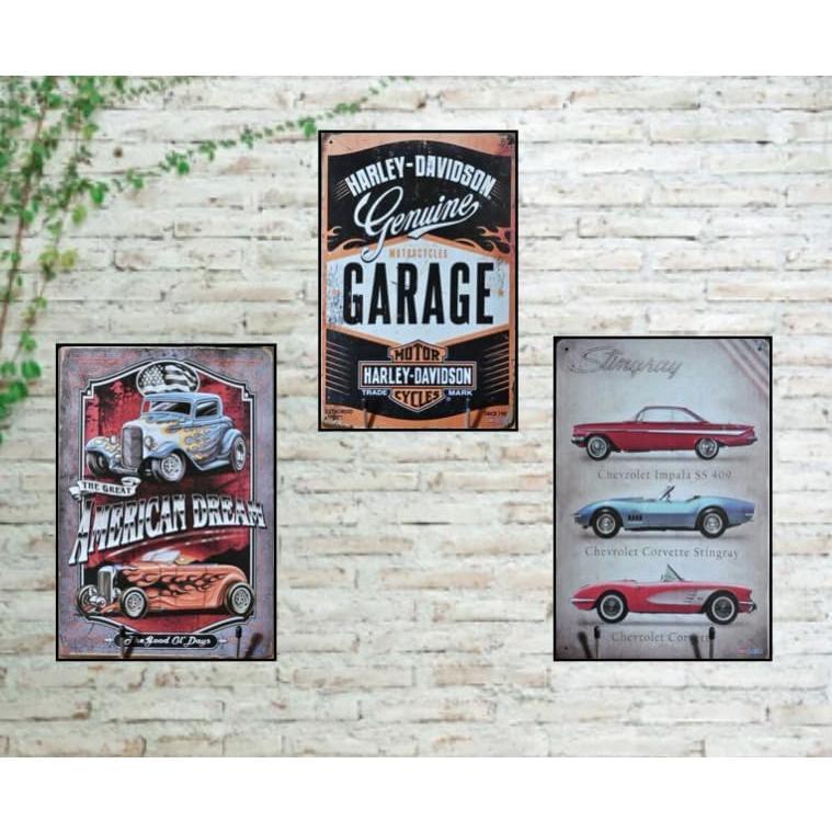 Super Vintage Car Chevy Corvette Impala SS 409 L Sign, 20X30cm