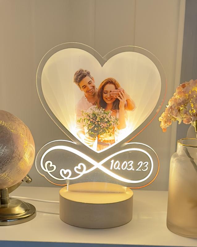 Personalized Photo Heart Stand With Date, Valentine's Day Gifts, Couple Gifts, Anniversary Gifts, Custom Picture Frame, Couple Picture Stand