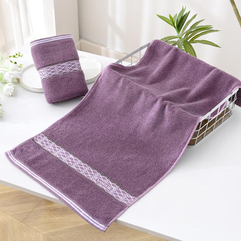 Solid Color Bath Towel, 3 Counts Soft Absorbent Towel, Household Bathroom Towel for Home Hotel Salon, Bathroom Supplies