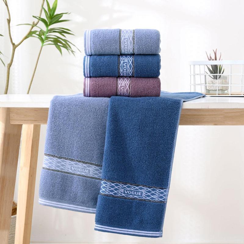 Solid Color Bath Towel, 3 Counts Soft Absorbent Towel, Household Bathroom Towel for Home Hotel Salon, Bathroom Supplies