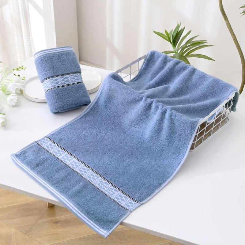 Solid Color Bath Towel, 3 Counts Soft Absorbent Towel, Household Bathroom Towel for Home Hotel Salon, Bathroom Supplies