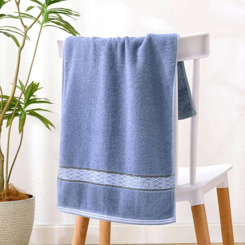 Solid Color Bath Towel, 3 Counts Soft Absorbent Towel, Household Bathroom Towel for Home Hotel Salon, Bathroom Supplies