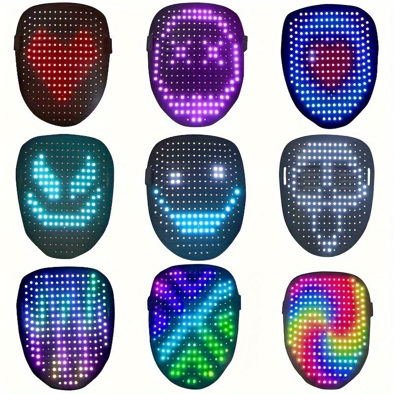 LED Mask, Light Mask with Gesture Sensing, LED Lighting Facial Transformation Halloween Mask, Costume Cosplay Party