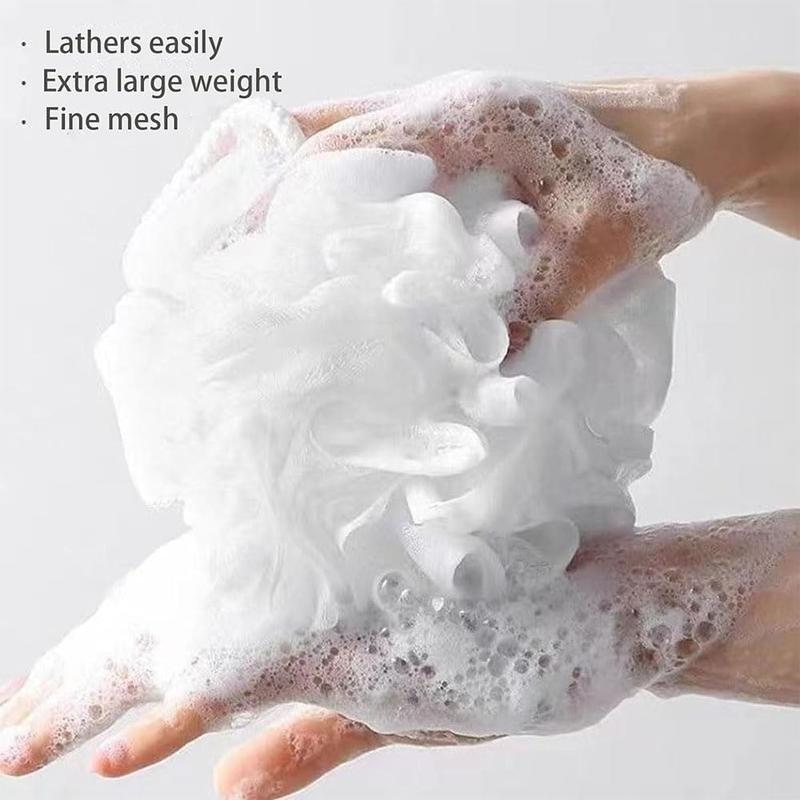 Soft Loofah and Washcloth 2 in 1 Bath Loofah Sponge with Drawstring Shower Sponge Bath, Reusable,Soft, versatile and functional Accessories Soap Towel