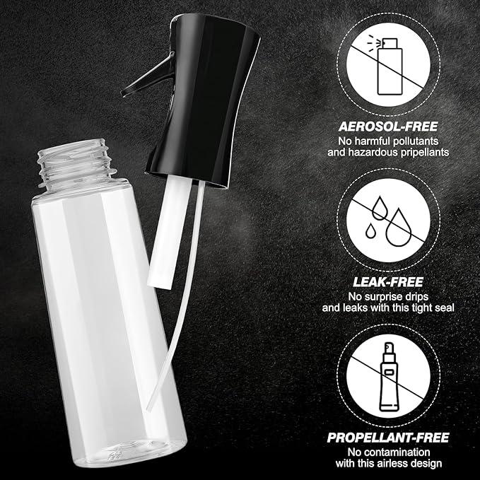 Hair Spray Bottle，Hairdressing Spray Bottle，Multipurpose Clear Water Spray Bottle Continuous Spray Bottle with Ultra Fine Mist- Versatile Water Sprayer for Cleaning，Hairdresser Styling Tools，Mist Spray Bottle for Styling，Return to school