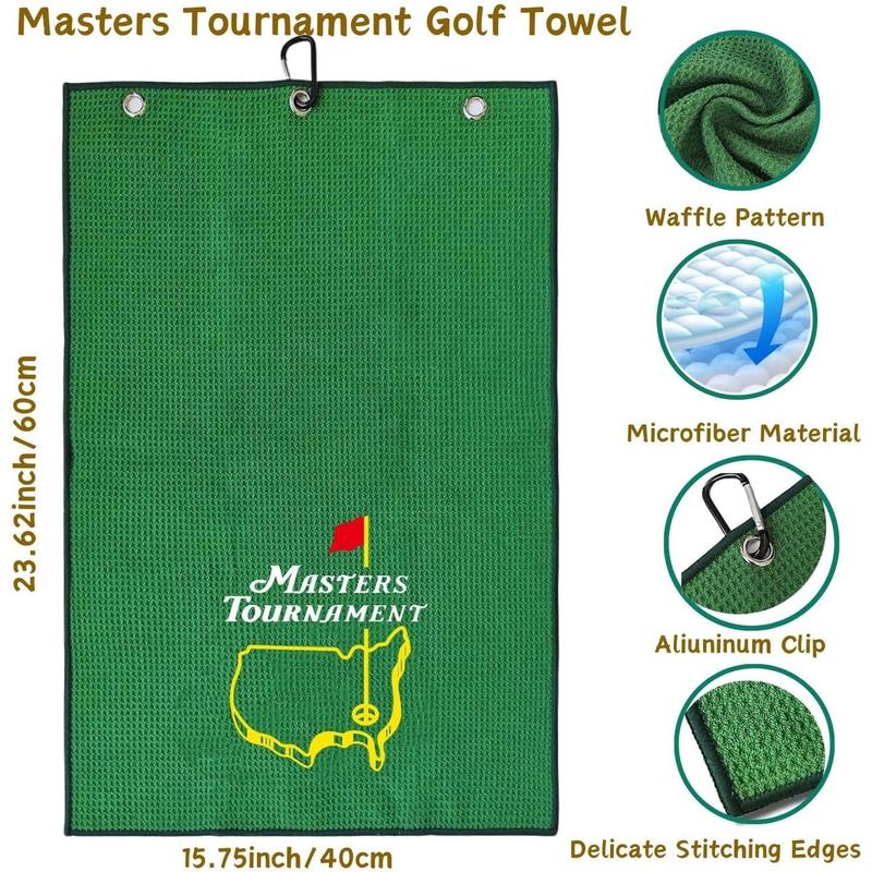 Funny Golf Towel, Funny Golf Towel for Golf Bags with Clip, Golf Gift for Men Husband Boyfriend Dad, Birthday, Cristmas Gifts for Golf Fan - Masters Tournament