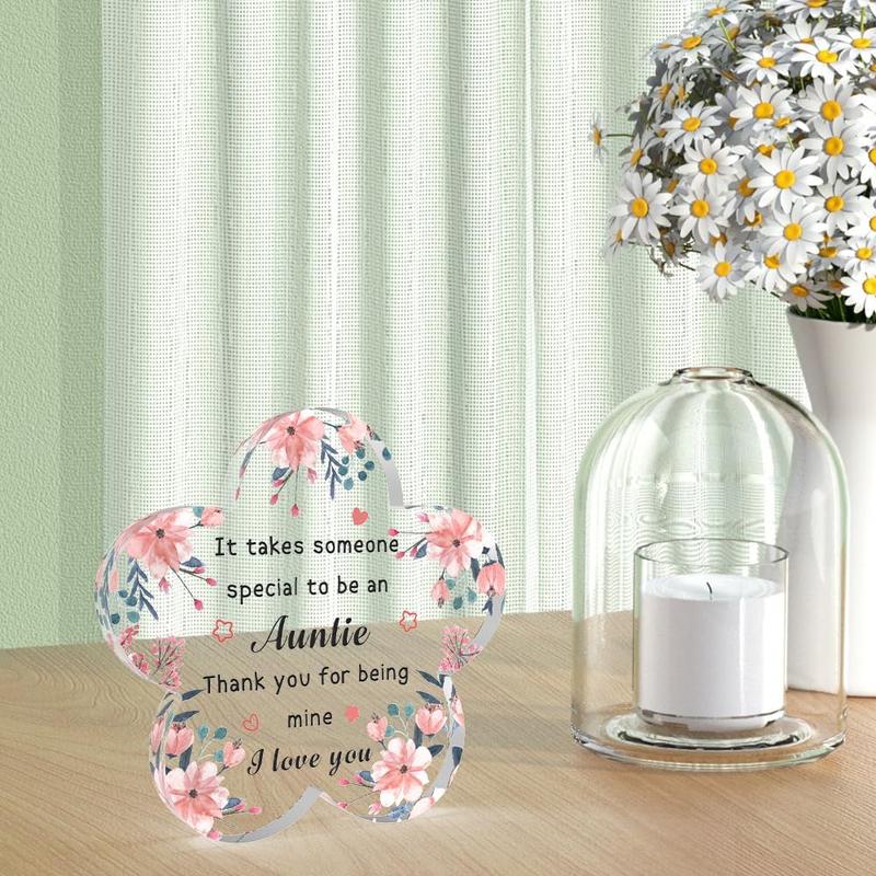 Aunt Gifts from Niece,Gift for Aunt,Aunt Christmas Gifts, Aunt Acrylic Decor,Aunt Birthday Gift,Mother Day Gift Auntie,Best Aunt Gifts,Mother's Day Easter Valentines Day Gifts for Aunt,Thank You Gift