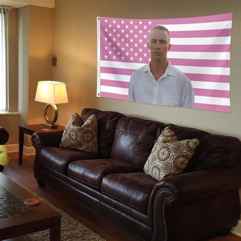 Drew Pink American Starkey Tapestry 3x5 Feet Flag Wall Hanging College Dorm Wall Decor Room Flags Wall Art Poster Home Decor for Bedroom Living Room Print Decoration