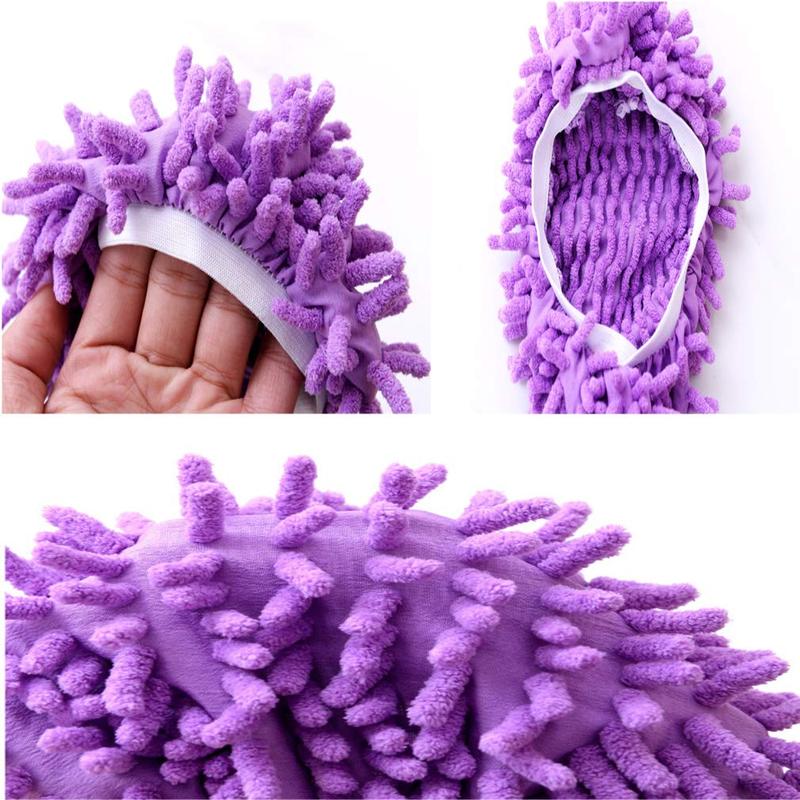 Mop Slippers Shoes 5 Pairs - Microfiber Cleaning House Mop Slippers Floor Cleaning Tools Shoe Cover Soft Washable Reusable Microfiber Foot Socks Floor Cleaning Tools Shoe Cover Hand Window