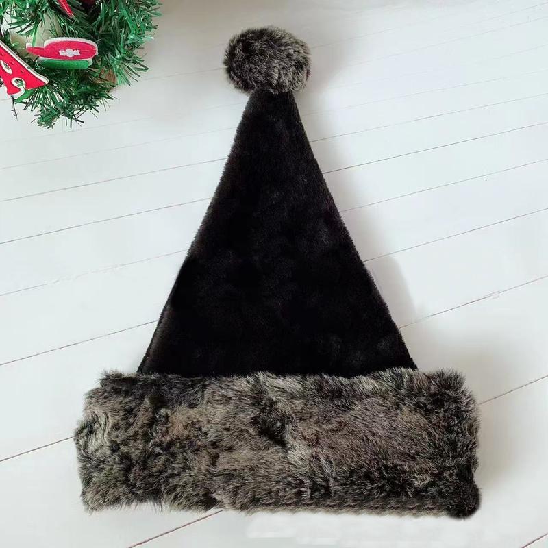 Christmas Hat,super soft plush Santa Hat， personalized santa hat,Xmas Holiday Hat for Unisex