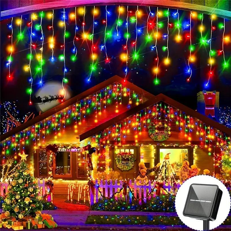 Solar Powered String Light, 7M 275Inch Outdoor Solar String Light, 8-Mode Outdoor Decorative Light for Christmas Wedding Decoration, Outdoor Lighting