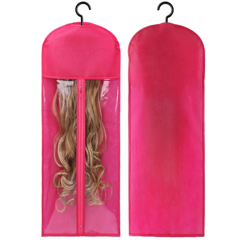 3PCS Extra Long Wig Storage Wig Bags Storage with Hanger Hair Extension Holder Wig Holder Hair Extension Hanger Wig Storage Bags Hair Extension Storage Hair Extensions, Wigs & Accessories (31.5 Inch)