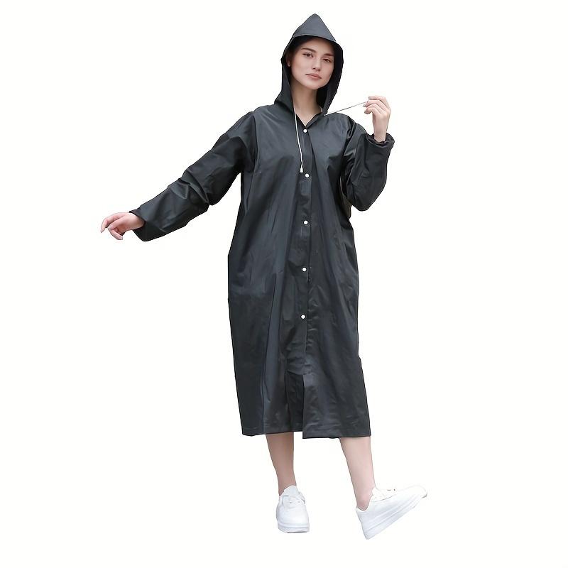 Adult Waterproof Long Raincoat with Hood-Suitable for Hiking, Fishing and Climbing