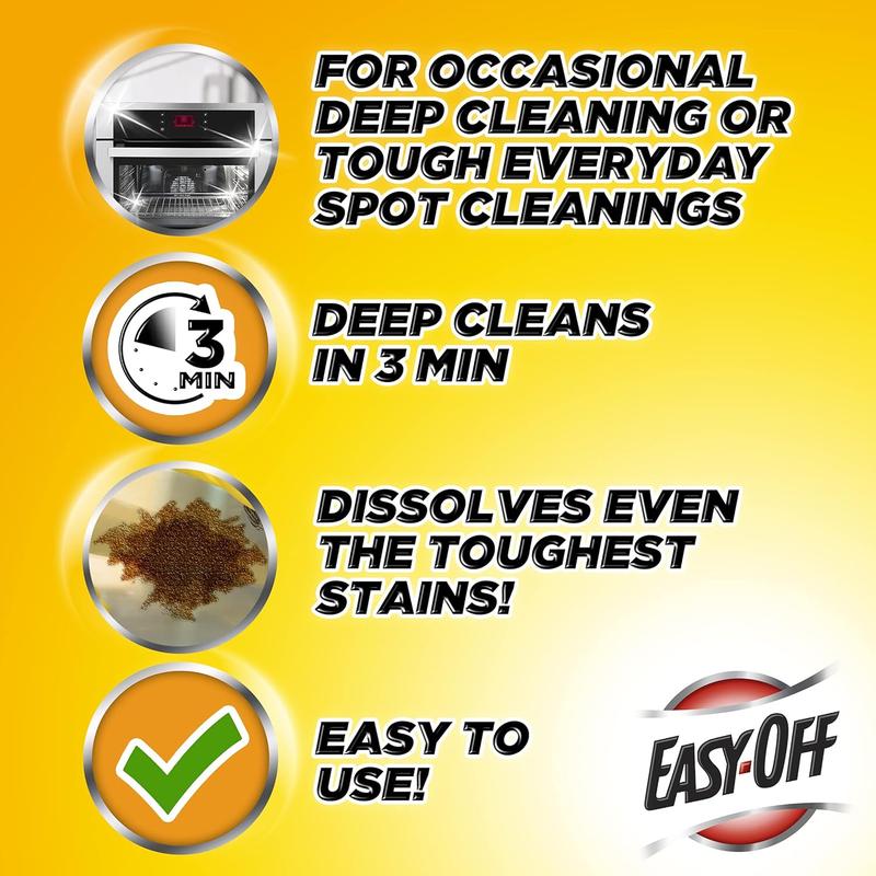 Easy-Off Heavy Duty Oven Cleaner Spray, Regular Scent, Removes Grease, 14.5 ounce (Pack Of 2)