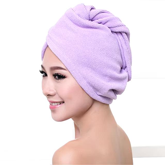 Microfiber Hair Drying Towel - Quick Dry - Wrap Turban Style for Women - Soft Absorbent - Bath Towel