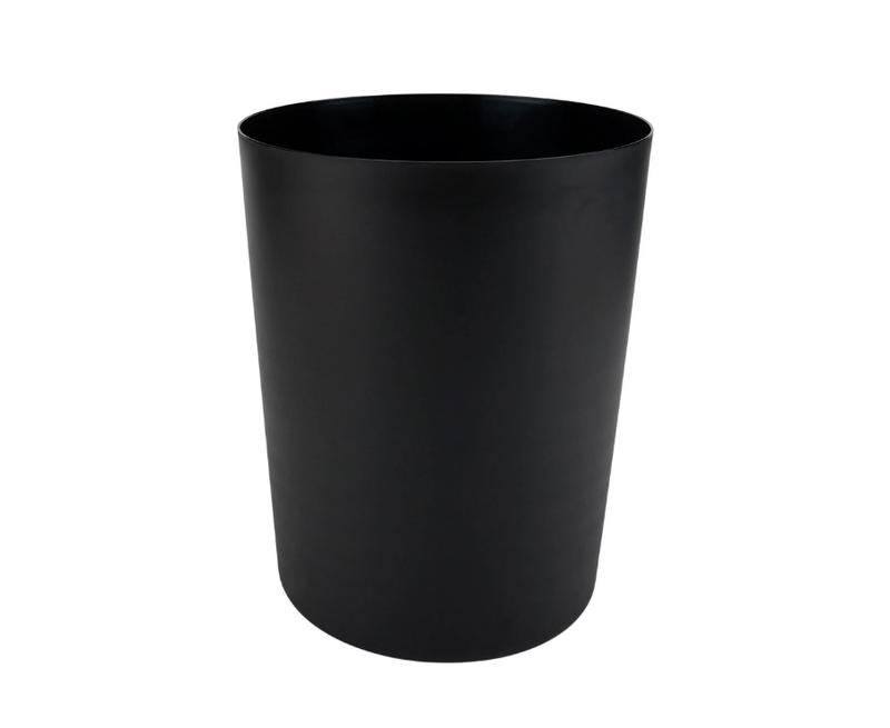 5 Gallon Trash Can, Plastic Office Trash Can, Black Matte