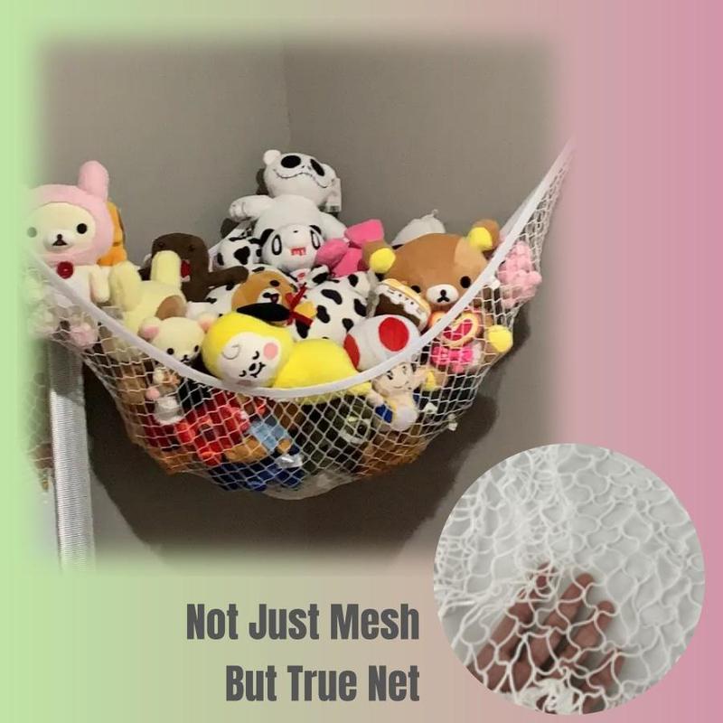 Stuff Animal Hammock, 1 2 Counts Plush Toy Storage Hanging Basket, Home Organizer for Bedroom, Living Room, Study Room, Office