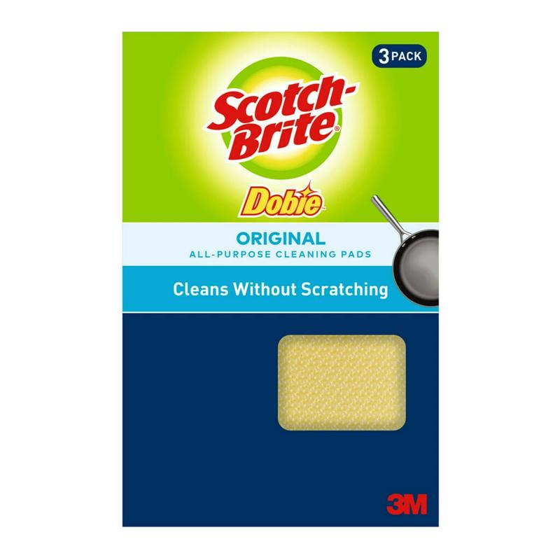 Scotch-Brite Dobie All-purpose Cleaning Pads, Yellow, 3 Pads