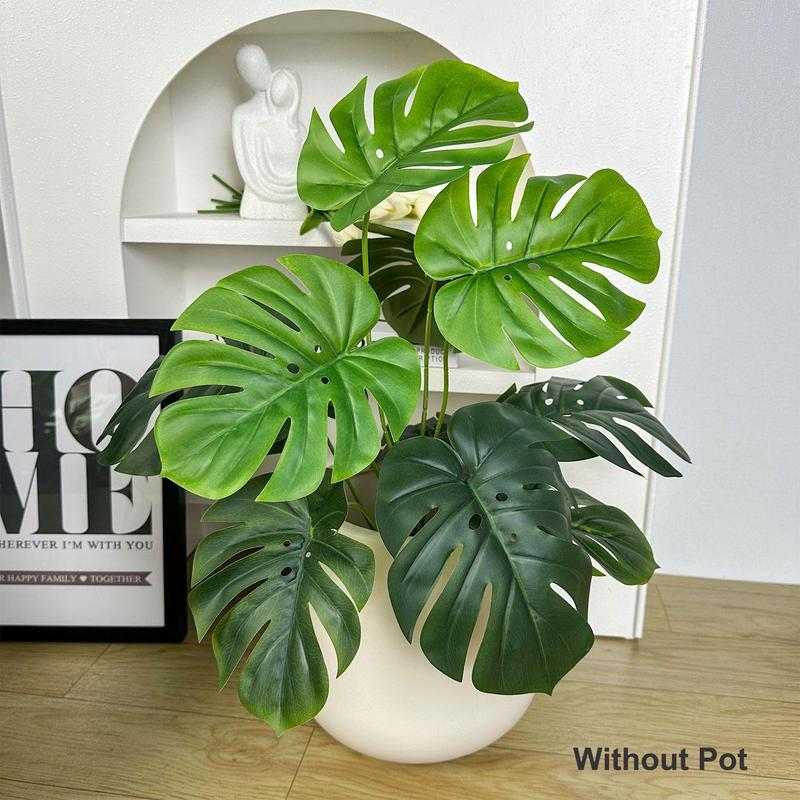 Artificial Monstera Plant without Pot, 1 Count Fake Tropical Plant, Faux Plant for Home Office Decor, Home Decor Supplies