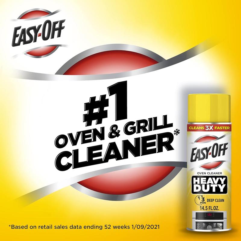 Easy-Off Heavy Duty Oven Cleaner Spray, Regular Scent, Removes Grease, 14.5 ounce (Pack Of 2)