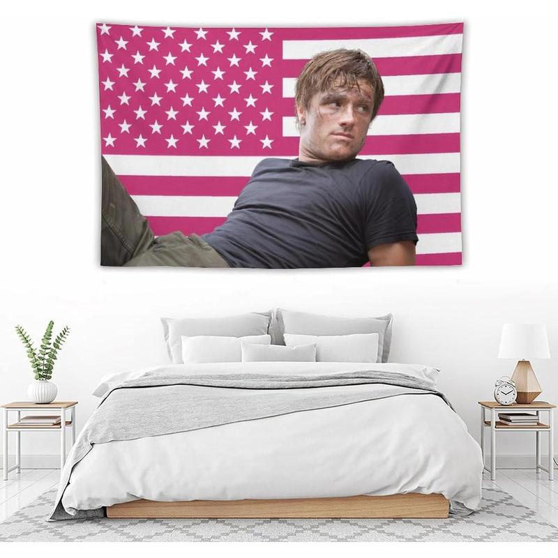 Josh Actor Hutcherson Tapestry Wall Hanging Flag Art Aesthetic Poster Dorm Tapestries For Bedroom Party Home Living Room Decor