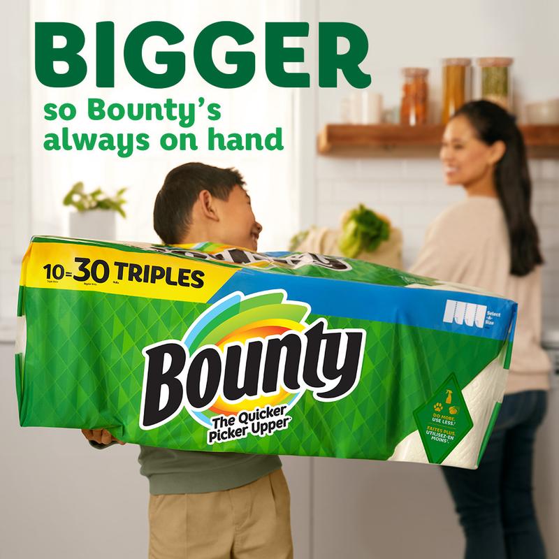 Bounty Select-A-Size Paper Towels, Triple Rolls, White, 135 Sheets per Roll, 12 Count