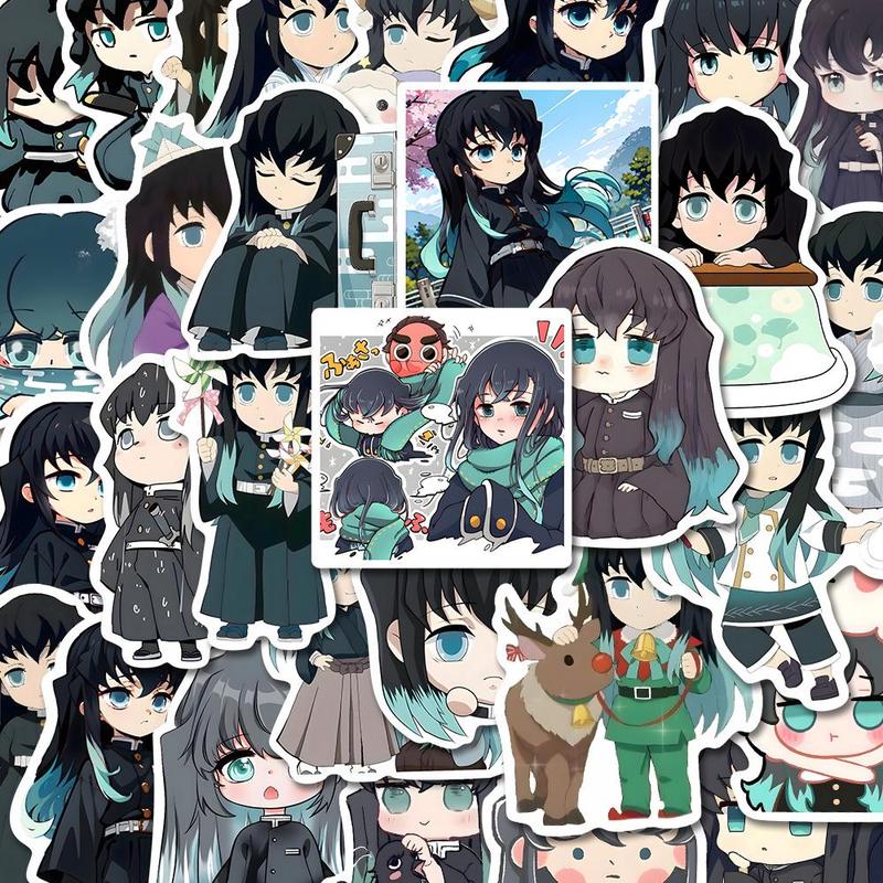 Cute Anime Character Pattern Sticker, 54pcs set Waterproof Self Adhesive Decor Paper, Decor Sticker for Gift Greeting Card Water Bottle Laptop Phone, Car Accessories