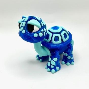 Medium Tortoise Turtles Multicolored Articulating 3d printed Digitally Painted