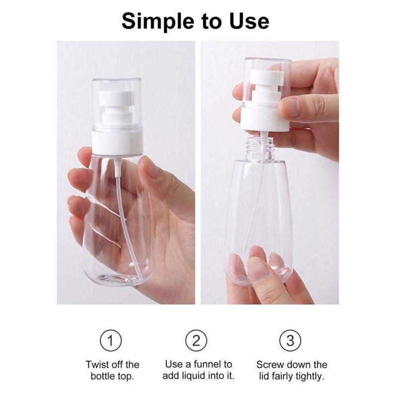 Clear Portable Leak-proof Lotion Pump Bottle, 1 Count Clear Travel Bottle, Refillable Empty Bottle, Portable Cosmetic Container, Travel Essentials Dispenser