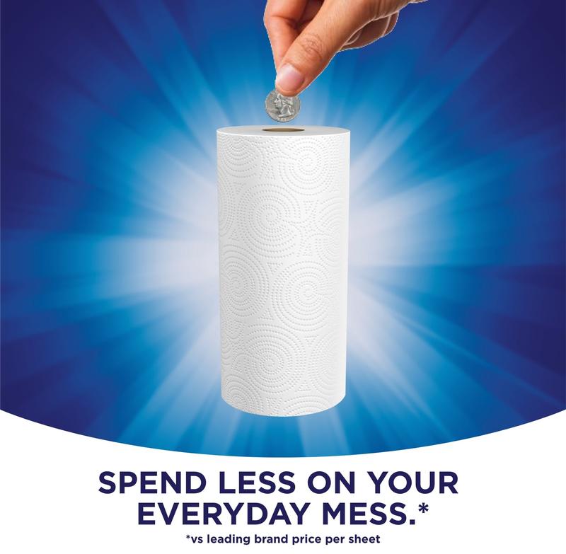 Spar.k.l.e Pick-a-Size Paper Towels, White, 12 Double Rolls, Everyday Value Paper Towel