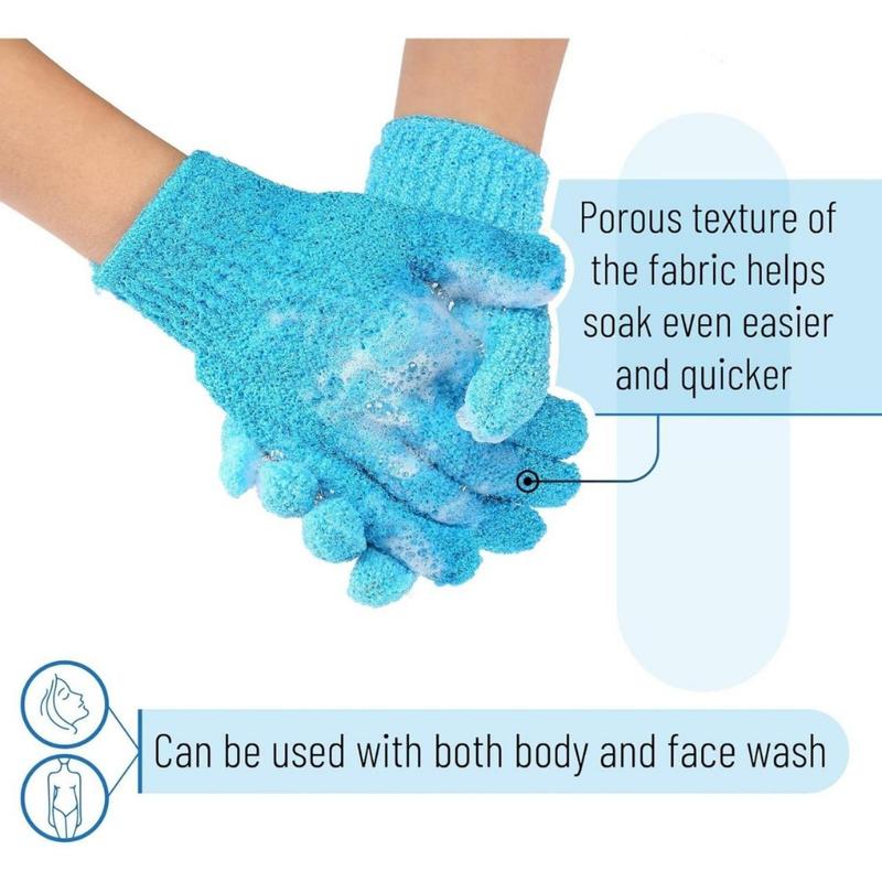 Exfoliating Gloves, 4 Pcs, Skin Exfoliator for Body, Shower Gloves, Scrub Gloves Exfoliating, Exfoliating Body Scrub Gloves, Loofah Glove, Exfoliation Mitt, Bath Gloves(Creative Life Pavilion) Accessories