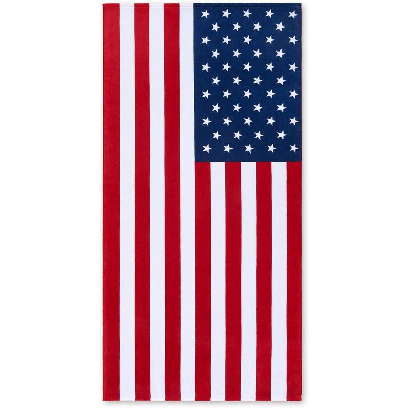 American Flag Beach Towel 30x60 inch (76x152cm) USA for Kids Adult, Absorbent Sand Proof Quick Dry Towel for Travel Pool Bathroom Swim Sports