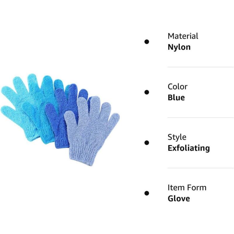 Exfoliating Gloves, 4 Pcs, Skin Exfoliator for Body, Shower Gloves, Scrub Gloves Exfoliating, Exfoliating Body Scrub Gloves, Loofah Glove, Exfoliation Mitt, Bath Gloves(Creative Life Pavilion) Accessories