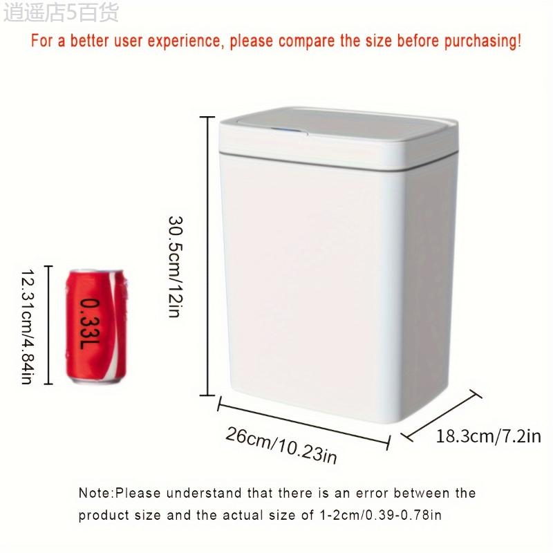 Smart Motion Sensor Trash Can with Odor Sealing - Multi-Purpose Plastic Waste Bin