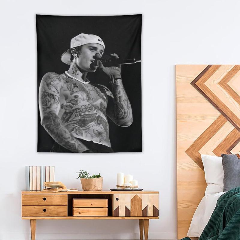 DFHSAAF American Star Tapestry justin star bieber Flag Tapestry Suitable for College Dormitory Cave Bedroom Living Room Office Party Decoration Fans Gift 30