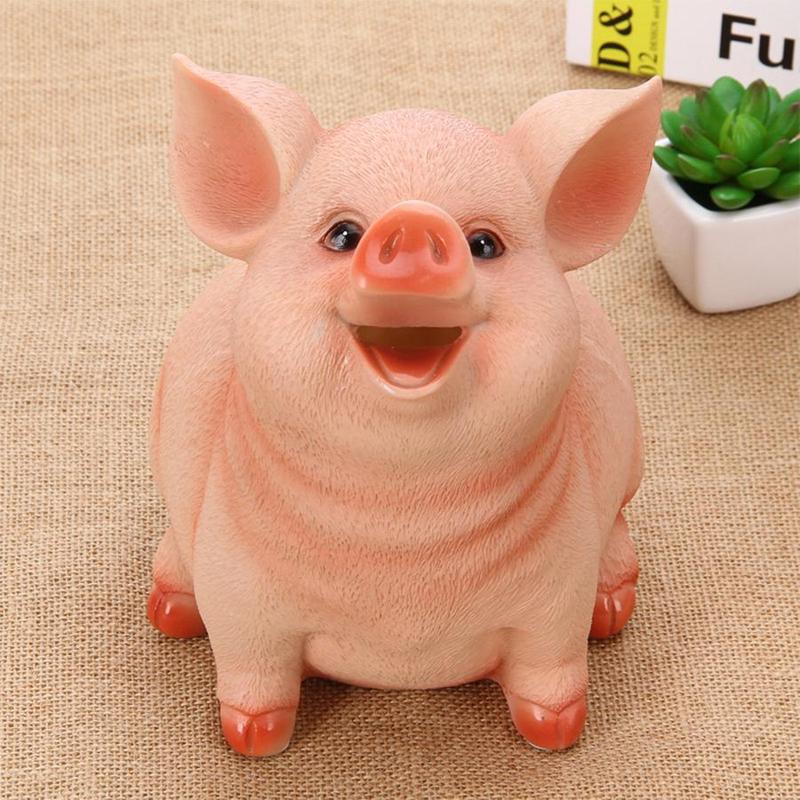 Cute Pig Shaped Piggy Bank, 1 Count Durable Coin Bank, Fun Animal Shaped Money Saving Box, Ideal Cash Storage and Home Decor