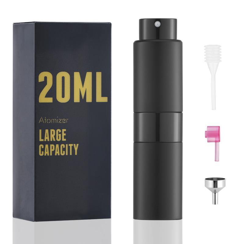 Lulupack 20ML Perfume Atomizer, Travel Cologne Spray Bottle, Mini Empty Sprayer Dispenser(Black, 1PCS)