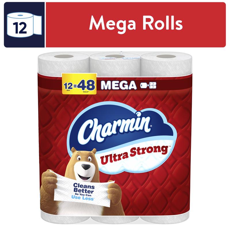 Charmin Ultra Strong Toilet Paper 12 Mega Rolls, 220 Sheets per Roll