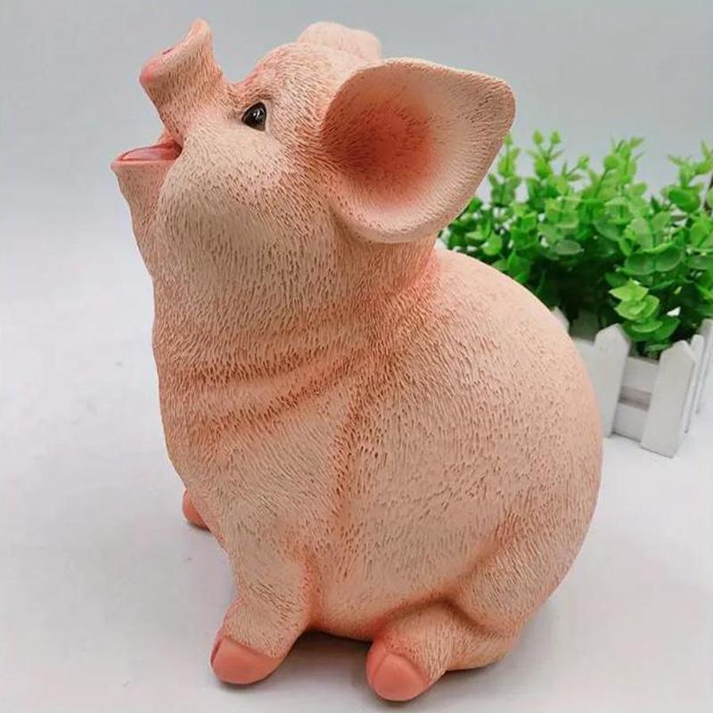 Cute Pig Shaped Piggy Bank, 1 Count Durable Coin Bank, Fun Animal Shaped Money Saving Box, Ideal Cash Storage and Home Decor