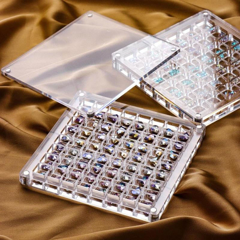 Acrylic Magnetic Seashell Display Box, Multi-grid Large Capacity Shell Storage Box with Lid, Multi-purpose Small Craft Storage Box, Display Box for Jewelry, Home Organizer