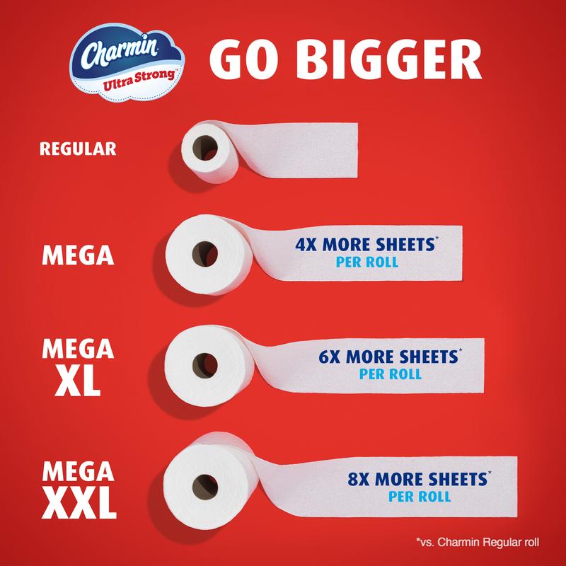 Charmin Ultra Strong Toilet Paper 12 Mega Rolls, 220 Sheets per Roll