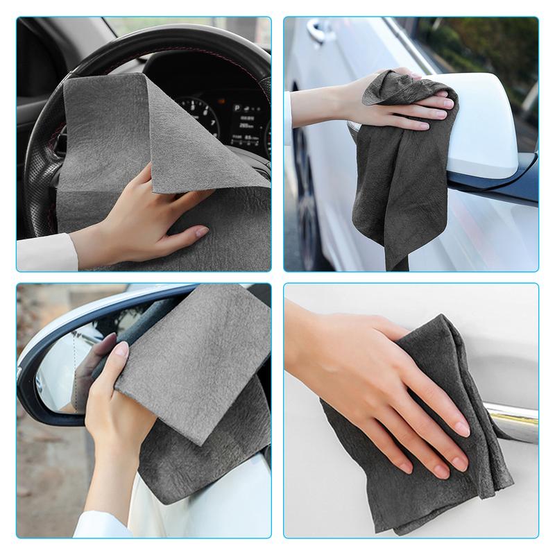 NEW 10 Counts Cleaning Cloth Reusable Microfiber Cleaning Pad High Water Absorption Stripe Free Cleaning Towel Rag Multipurpose Polishing Cloth Glass Window