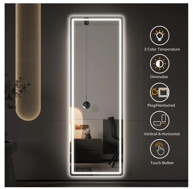 Full Length Mirror with Lights, 64